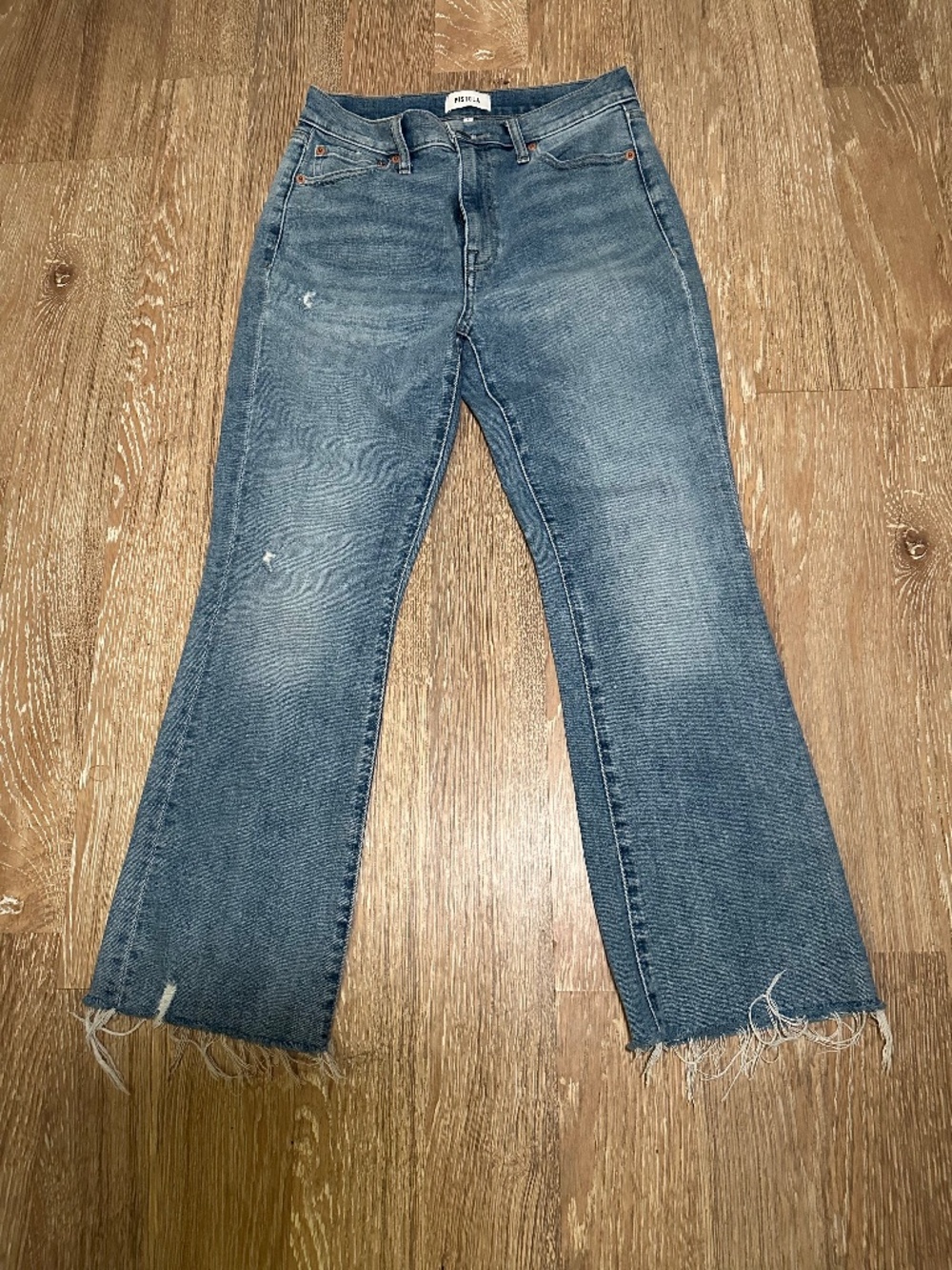 Pistola Lennon High Rise Crop Boot Jeans, Size 27 Fray Bottom, Zuma